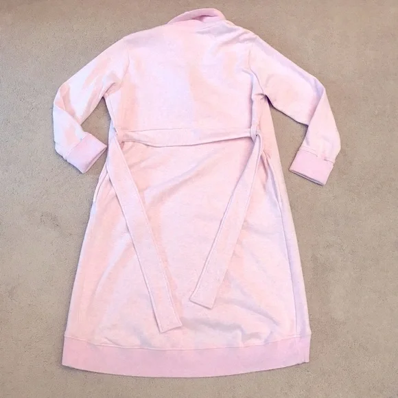 UGG Duffield Light Pink Belted Robe Housecoat Womens Medium Pockets Cotton - Picture 6 of 12